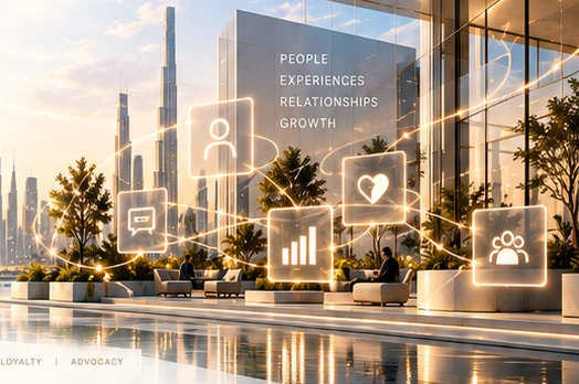 Customer Experience & Retention: architectural and technology visual from the supplied VELORA design